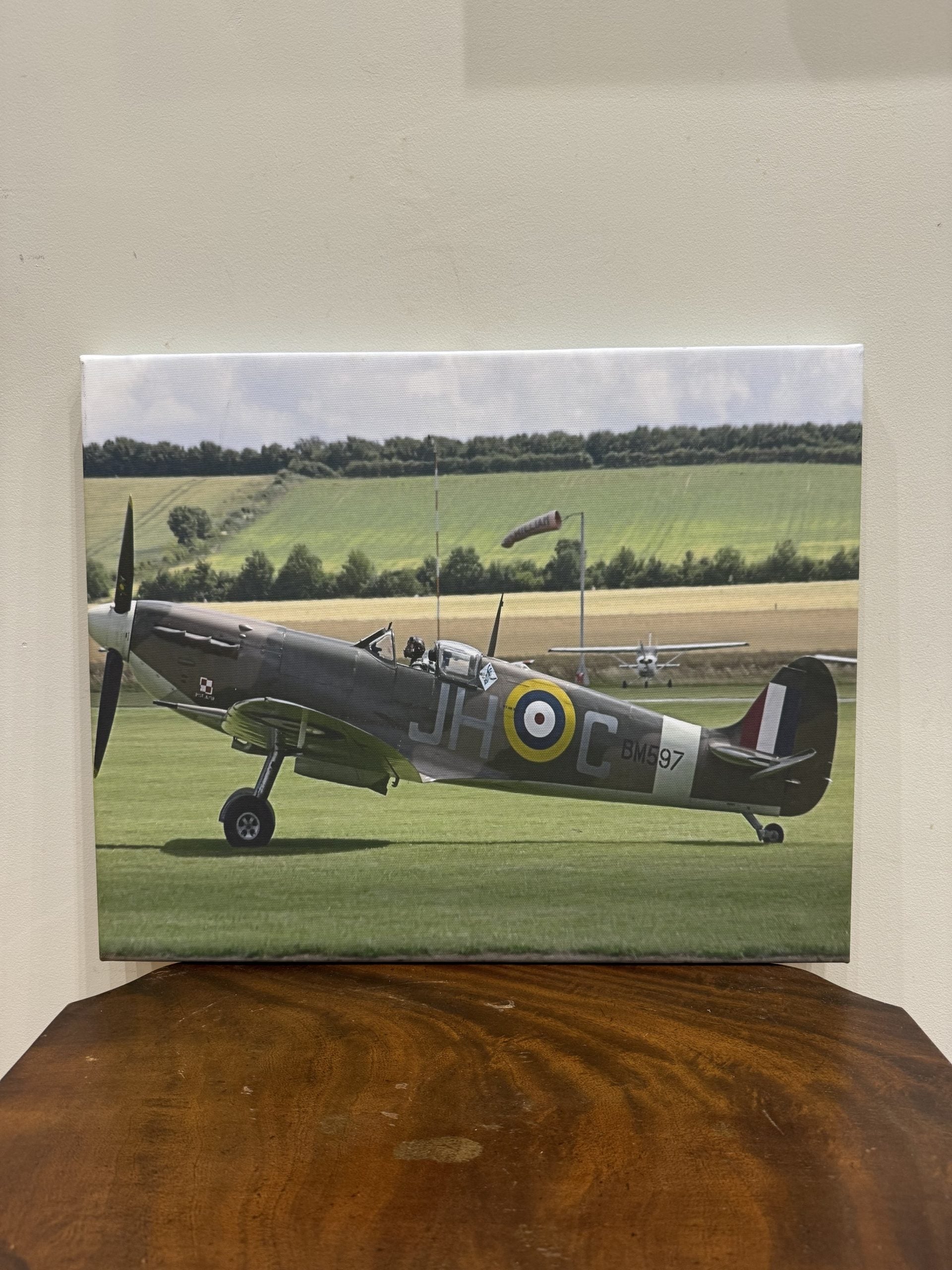 Spitfire F VB BM597 (Historic Aircraft Collection) painting on canvas